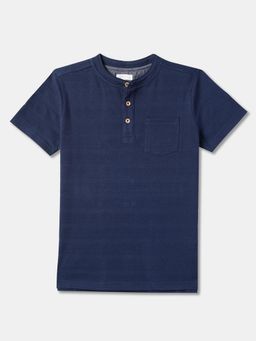 R&B - Cotton Regular Fit Half Sleeve Henley Neck Boys T-shirt