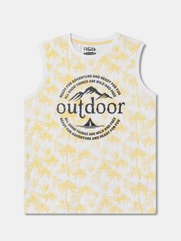 R&B - Cotton Regular Fit Sleeveless Round Neck Boys T-shirt