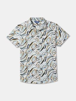 R&B - Cotton Regular Fit Half Sleeve Collar Neck Boys Shirt