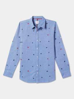 R&B - Cotton Regular Fit Full Sleeve Collar Neck Boys Shirt