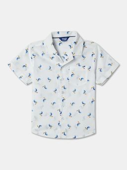 R&B - Cotton Regular Fit Half Sleeve Collar Neck Boys Shirt