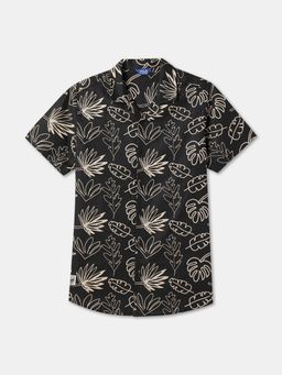 R&B - Linen Cotton Regular Fit Half Sleeve Collar Neck Boys Shirt