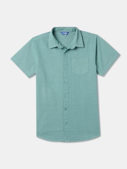 R&B - Cotton Regular Fit Half Sleeve Collar Neck Boys Shirt