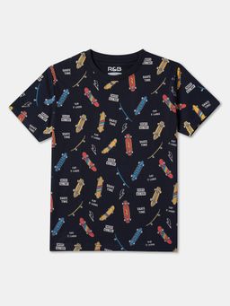 R&B - Cotton Regular Fit Half Sleeve Round Neck Boys T-shirt