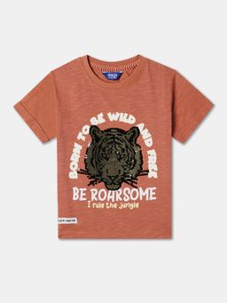 R&B - Cotton Regular Fit Half Sleeve Round Neck Boys T-shirt