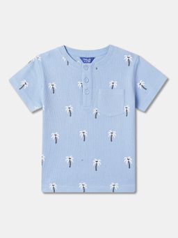 R&B - Cotton Regular Fit Half Sleeve Henley Neck Boys T-shirt