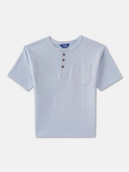 R&B - Cotton Regular Fit Half Sleeve Henley Neck Boys T-shirt
