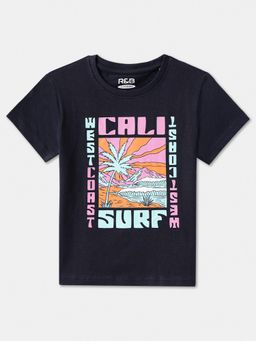 R&B - Cotton Relaxed Fit Half Sleeve Round Neck Boys T-shirt