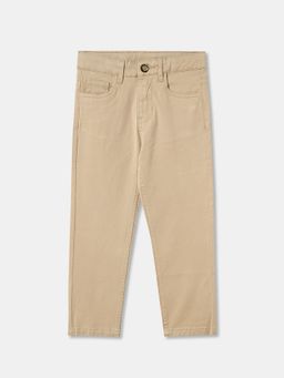 R&B - Cotton Relaxed Fit Solid Flat Front Boys Trouser