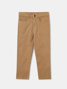 R&B - Cotton Relaxed Fit Solid Flat Front Boys Trouser