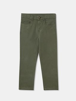 R&B - Cotton Relaxed Fit Solid Flat Front Boys Trouser