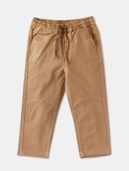 R&B - Cotton Relaxed Fit Solid Drawstring Waist Boys Trouser