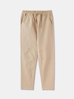 R&B - Cotton Relaxed Fit Solid Drawstring Waist Boys Trouser