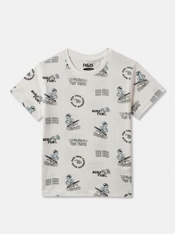 R&B - Cotton Relaxed Fit Half Sleeve Round Neck Boys T-shirt