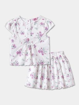 R&B - Floral Print Cap Sleeve Co-Ord Set