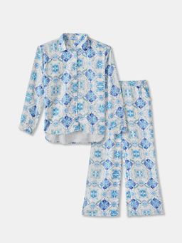 R&B - Floral Print Full Sleeve Co-Ord Set for Girls