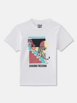 R&B - Cotton Regular Fit Half Sleeve Round Neck Boys T-shirt