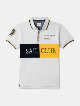 R&B - Cotton Regular Fit Half Sleeve Collar Neck Boys Polo T-shirt