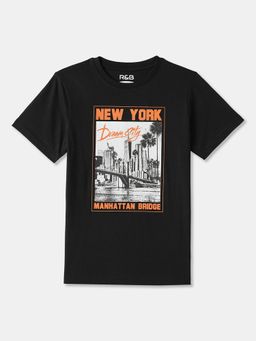 R&B - Cotton Regular Fit Half Sleeve Round Neck Boys T-shirt