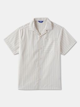 R&B - Cotton Blend Regular Fit Half Sleeve Collar Neck Boys Shirt