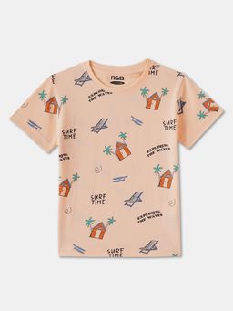 R&B - Cotton Regular Fit Half Sleeve Round Neck Boys T-shirt