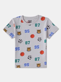 R&B - Cotton Regular Fit Half Sleeve Round Neck Boys T-shirt