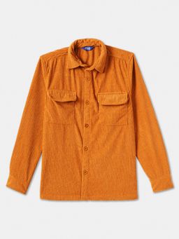 R&B - Corduroy Regular Fit Full Sleeve Collar Neck Boys Shirt