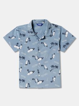 R&B - Cotton Regular Fit Half Sleeve Collar Neck Boys Shirt