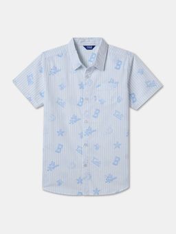 R&B - Cotton Regular Fit Half Sleeve Collar Neck Boys Shirt