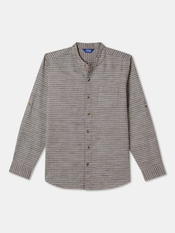 R&B - Cotton Regular Fit Full Sleeve Mandarin Collar Boys Shirt