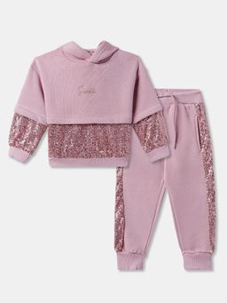 R&B - Embellished Full Sleeve Cotton Co-Ord Set for Girls