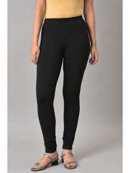 Aurelia - Black Cotton Lycra Churidar