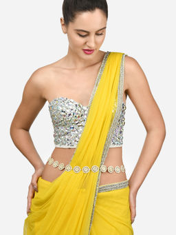 Zaveri Pearls - Gold Tone Traditional Kundan and Pearls Bridal Kamarbandh-ZPFK15971