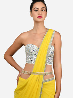 Zaveri Pearls - Gold Tone Traditional Kundan and Pearls Bridal Kamarbandh-ZPFK15973