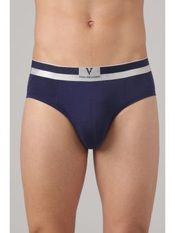 Van Heusen - Men Navy Blue Solid Pima Cotton Colour Fresh Ultra Soft Brief