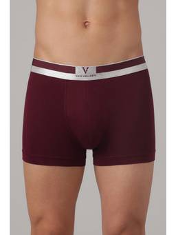 Van Heusen - Men Wine Solid Pima Cotton Trunk Colour Fresh, No Ride Up, Ultra Soft