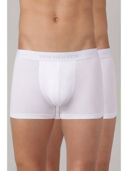 Van Heusen - Men White Solid Ultra-Soft Cotton Trunks (Pack of 2)