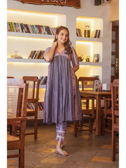 Anuvas - Niyati Steel Grey Kurta