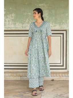 Anuvas - Blue Khwab Kurta