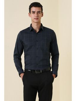 Allen Solly - Men Black Check Full Sleeves Formal Shirt