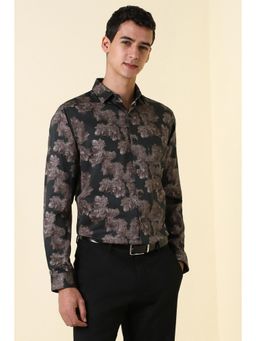 Allen Solly - Men Black Full Sleeves Party Shirt