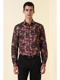 Allen Solly - Men Brown Full Sleeves Party Shirt