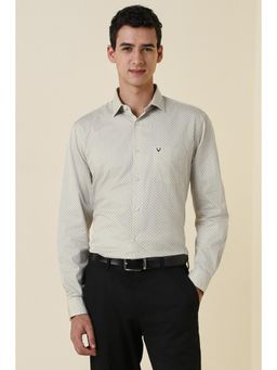 Allen Solly - Men Beige Full Sleeves Formal Shirt