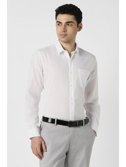 Peter England - Men White Slim Fit Full Sleeves Formal Shirt
