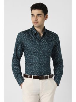 Peter England - Men Navy Nuvo Fit Full Sleeves Formal Shirt