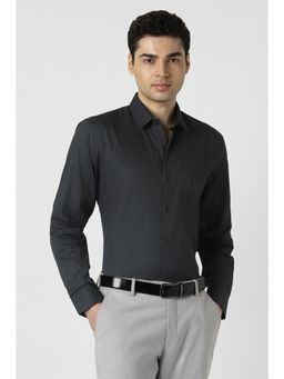 Peter England - Men Black Nuvo Fit Full Sleeves Formal Shirt