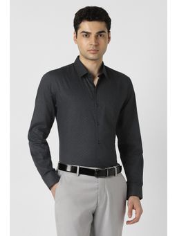 Peter England - Men Black Slim Fit Full Sleeves Formal Shirt