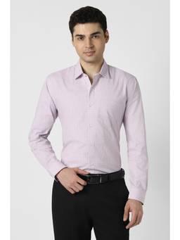Peter England - Men Pink Regular Fit Full Sleeves Formal Shirt