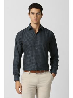 Van Heusen - Men Dark Grey Full Sleeves Formal Shirt