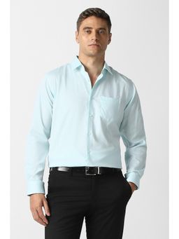 Van Heusen - Men Light Blue Stripe Full Sleeves Formal Shirt